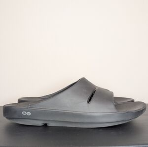 OOFOS OOahh Recovery Slide Sandal Black Unisex Size M13 W15